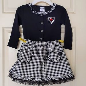 Girl top and skirt set.